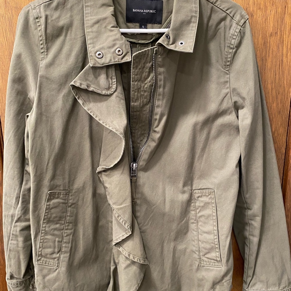 Ruffled utility jacket from Banana Republic, size small
